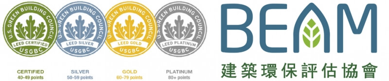 environmentally friendly interior design logo BEAM